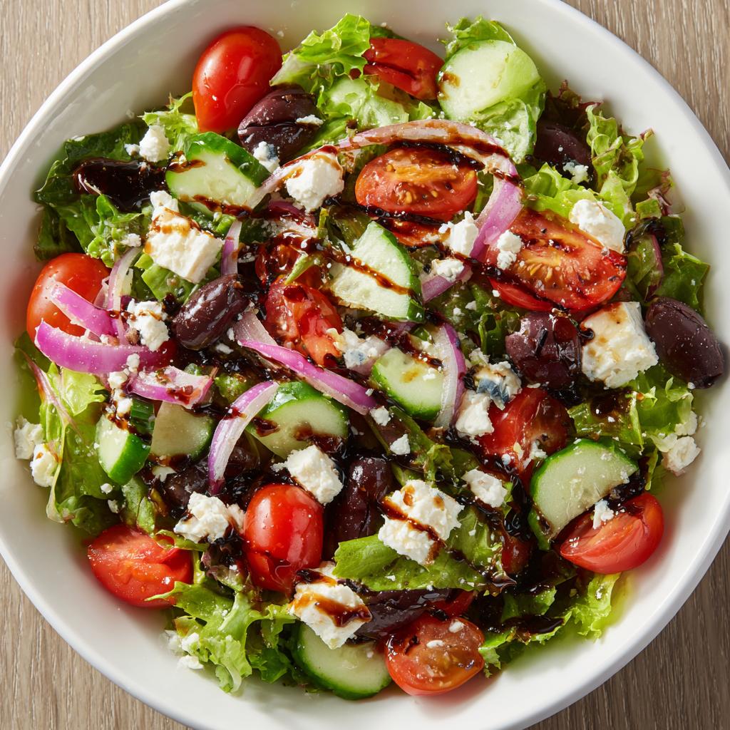 Mediterraner Salat mit Feta und Oliven