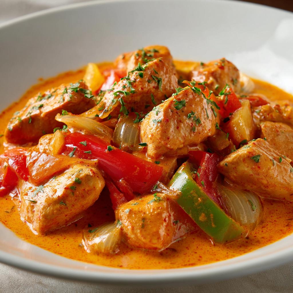 Paprika-Sahne-Hähnchen