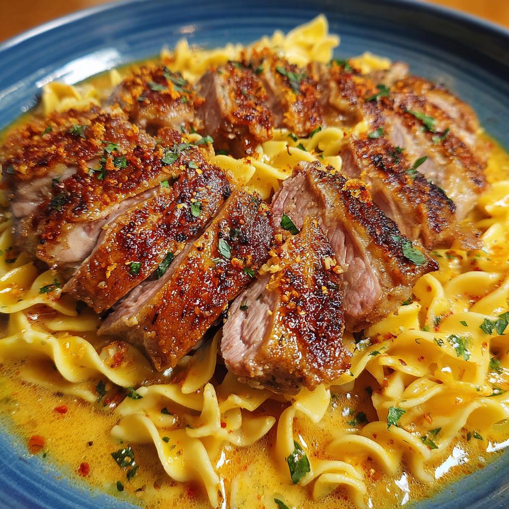 Pasta mit Entenbrust