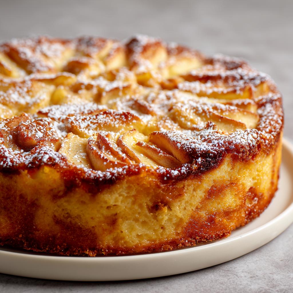 Pfannen-Kuchen mit Äpfeln