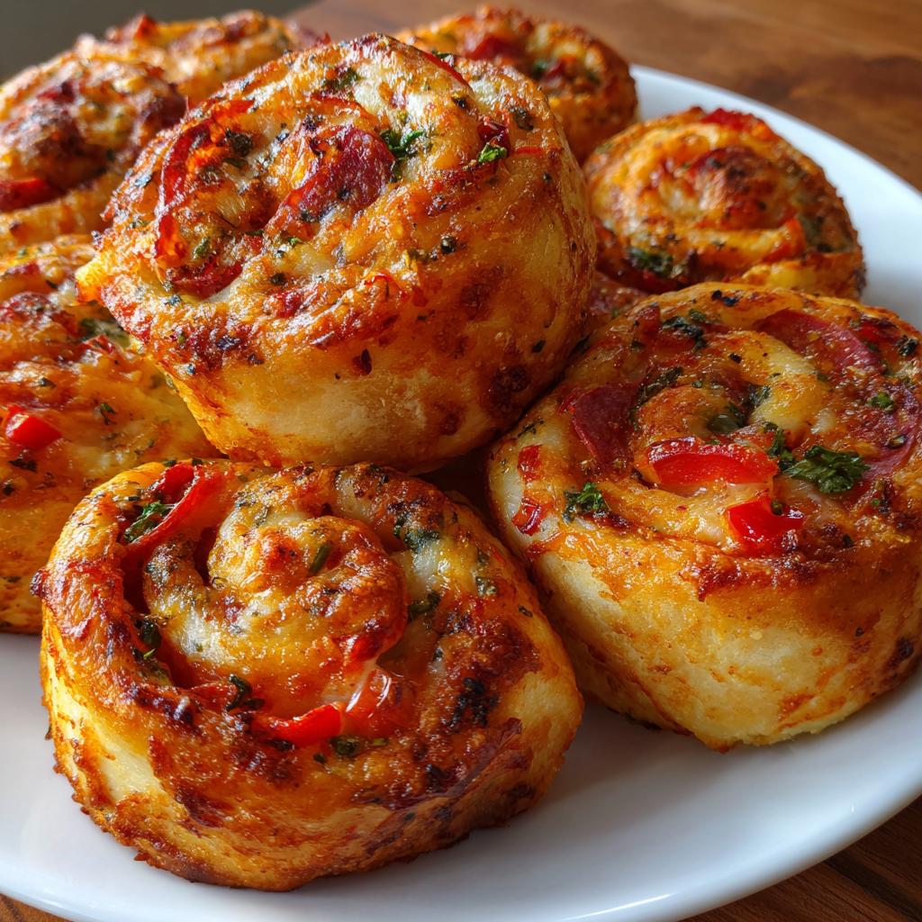 Pizza-Rollen mit Joghurt