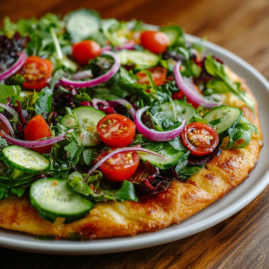 salat zu pizza - detail 1