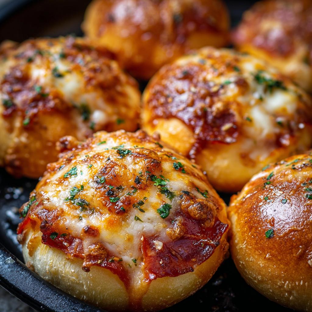 Pizzabrötchen aus der Air Fryer - detail 1