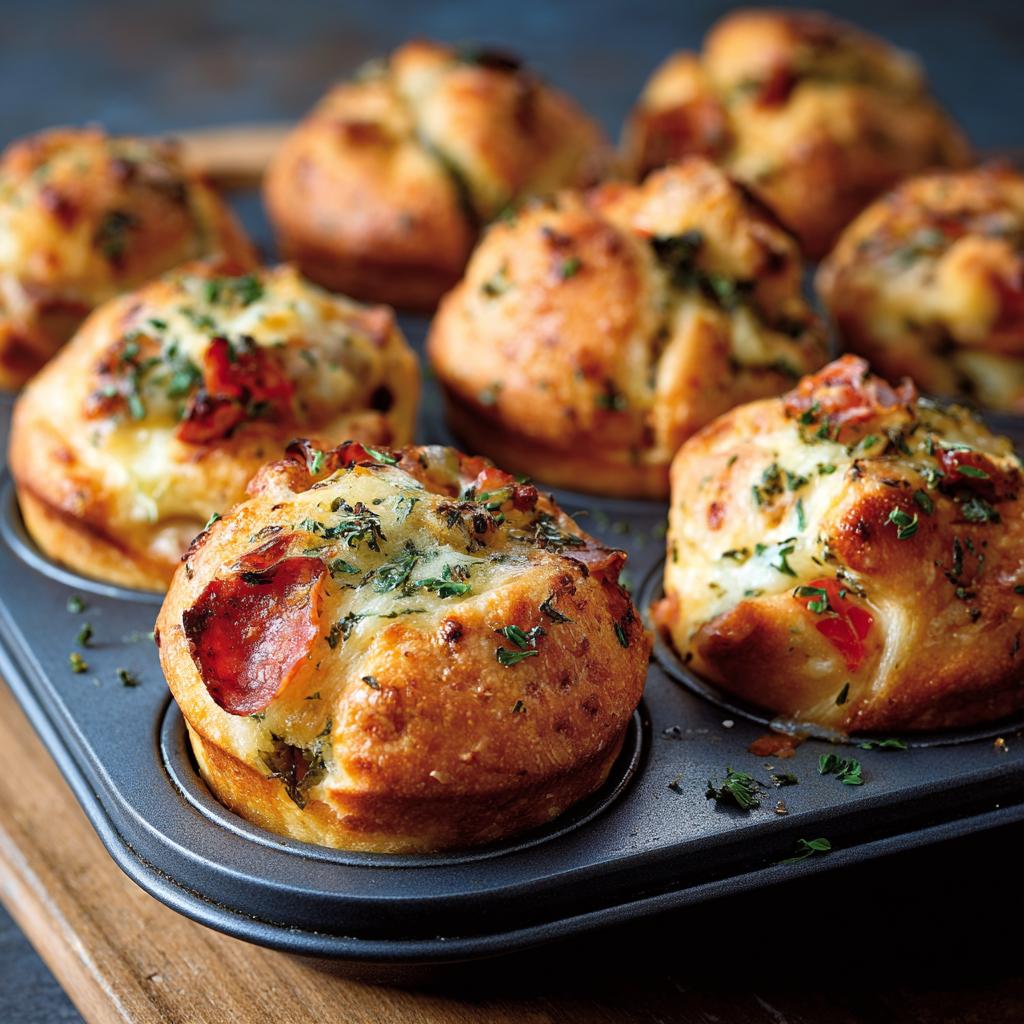 Pizzabrötchen in Muffinform - detail 1