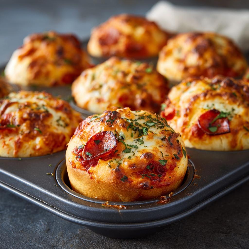 Pizzabrötchen in Muffinform