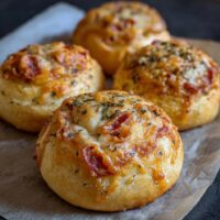Pizzabrötchen mit Quark-Öl-Teig