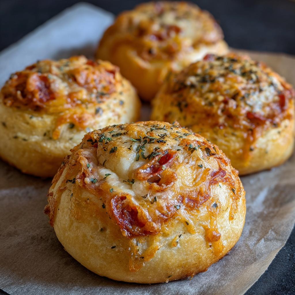 Pizzabrötchen mit Quark-Öl-Teig
