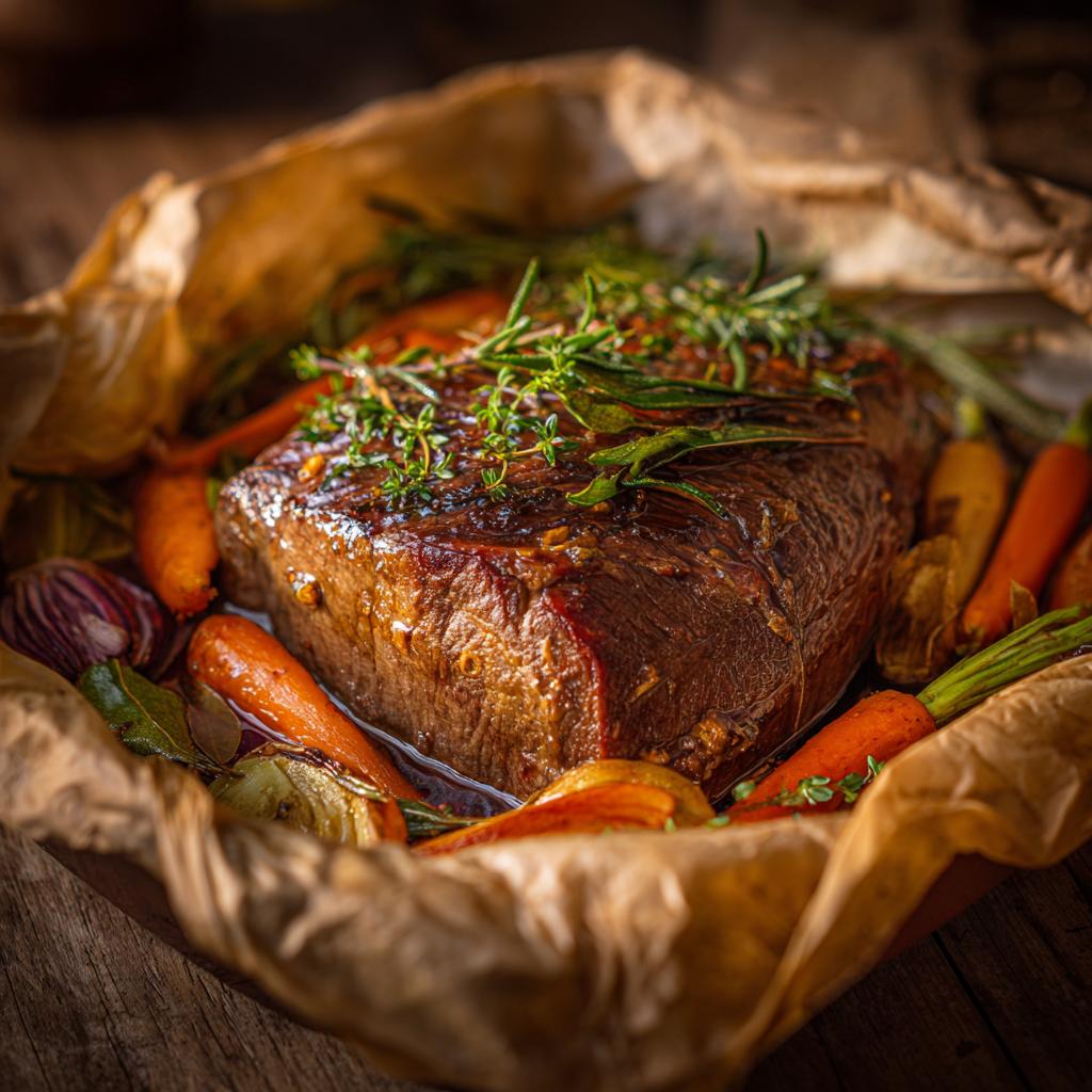 Rinderbraten im Bratschlauch