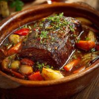 Rinderbraten im Römertopf