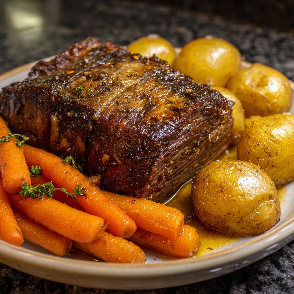 Rinderbraten mit Beilagen