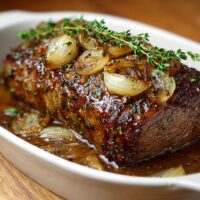 Rinderbraten mit Essig und Sahne