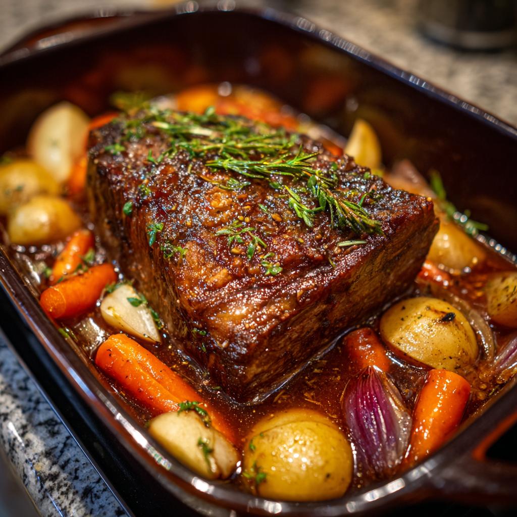 Rinderbraten mit Gemüse