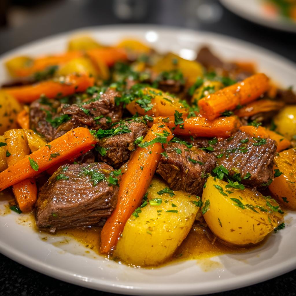 Rindfleisch mit Gemüse schmoren