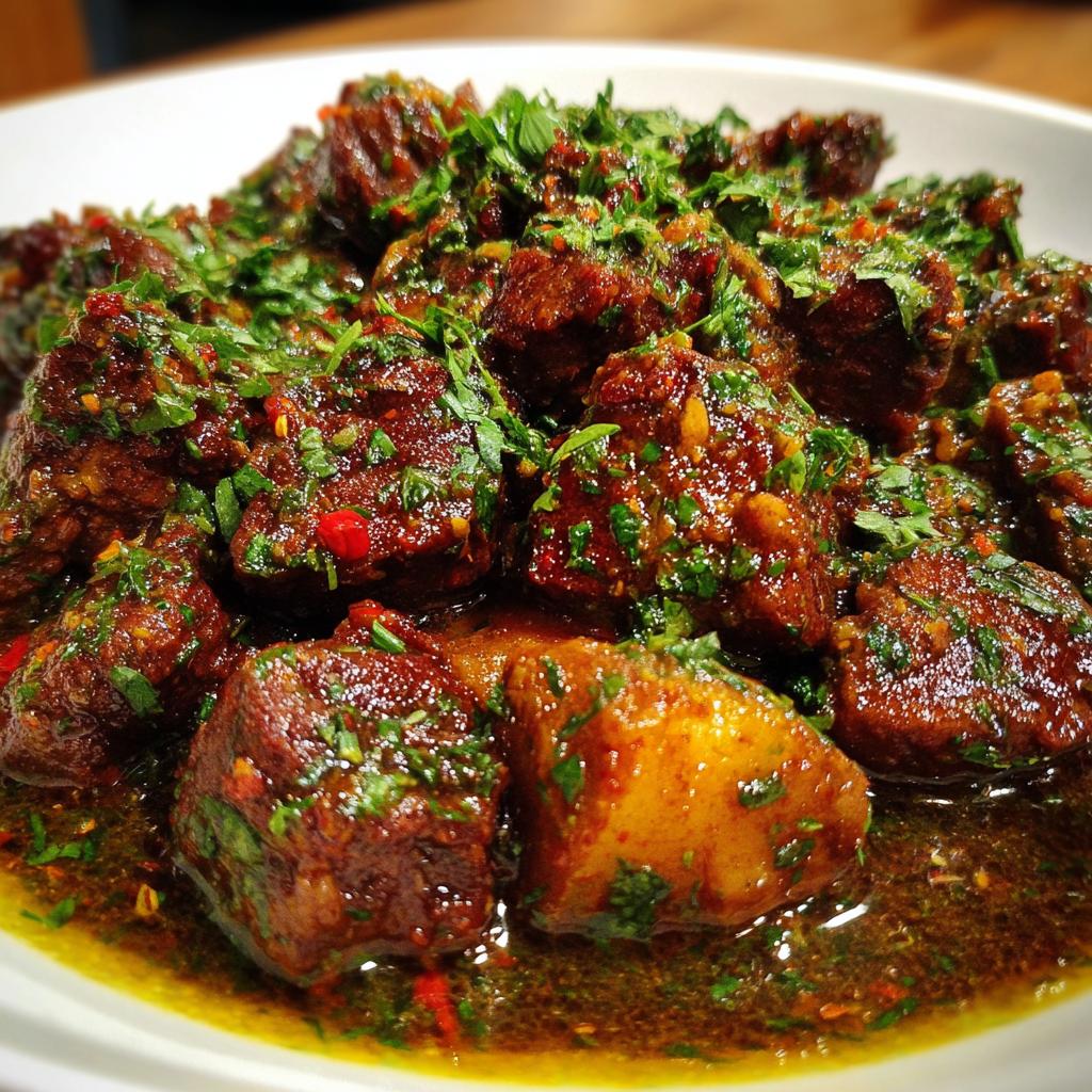 Rindfleisch mit Paprika und Kräutern