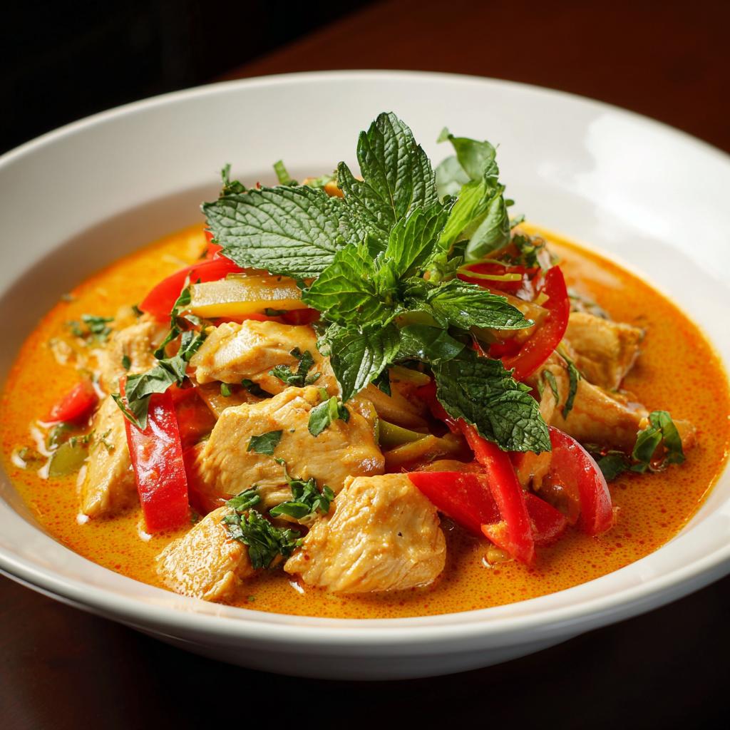 Rotes Thai-Curry-Hühnchen