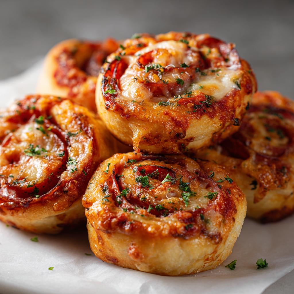 pizzabrötchen mit salami und schinken - detail 1