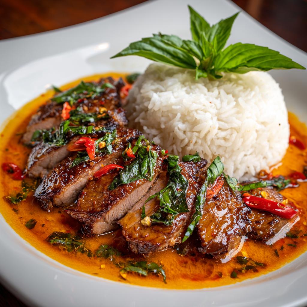 Thai Entenbrust mit roter Currysauce