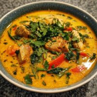 Thailändische Hühnersuppe mit Curry