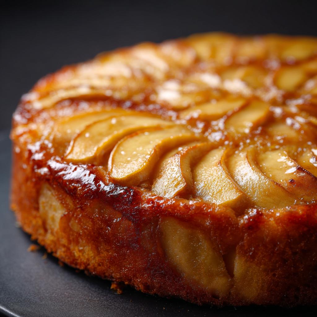 Umgedrehter Apfelkuchen