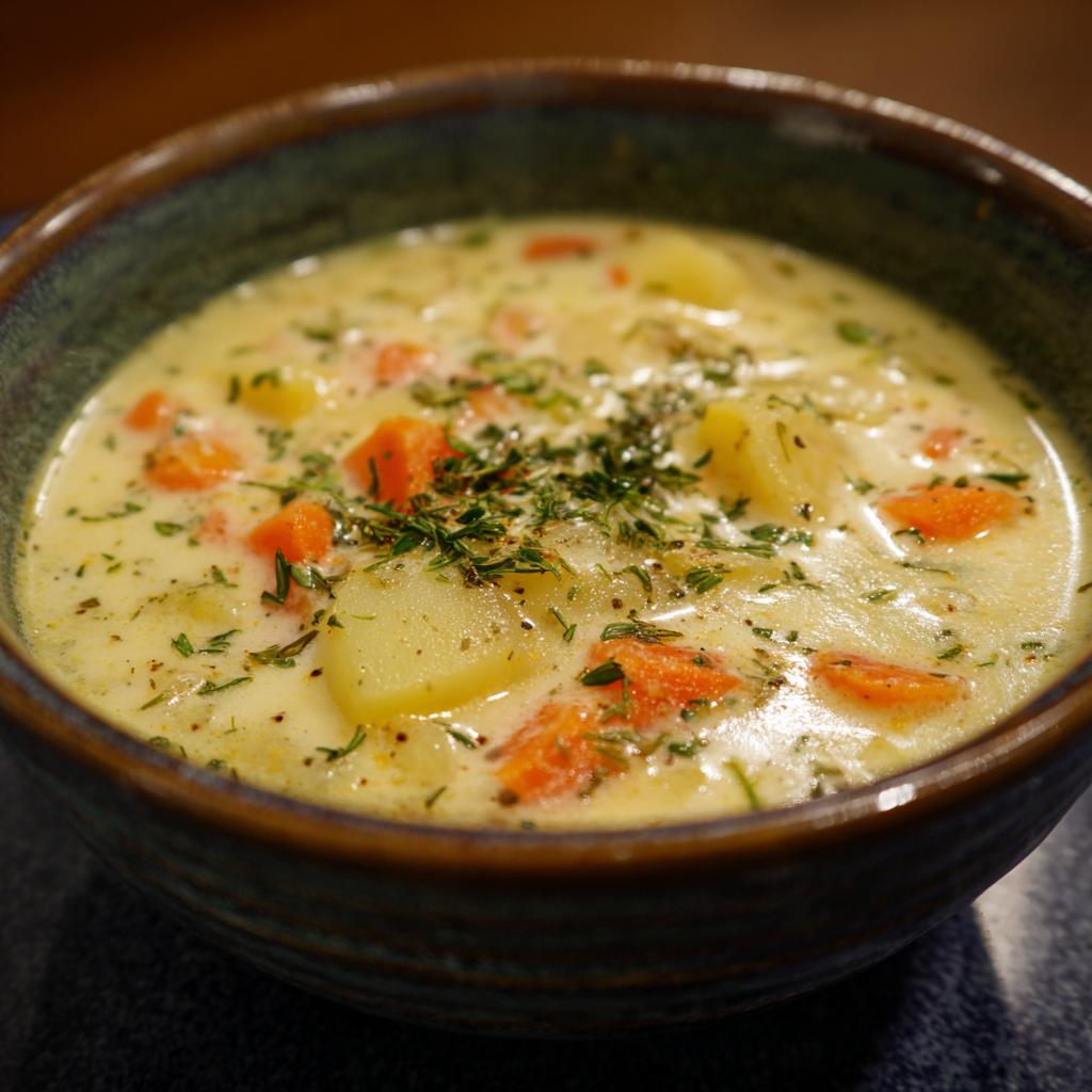Vegetarische Kartoffelsuppe