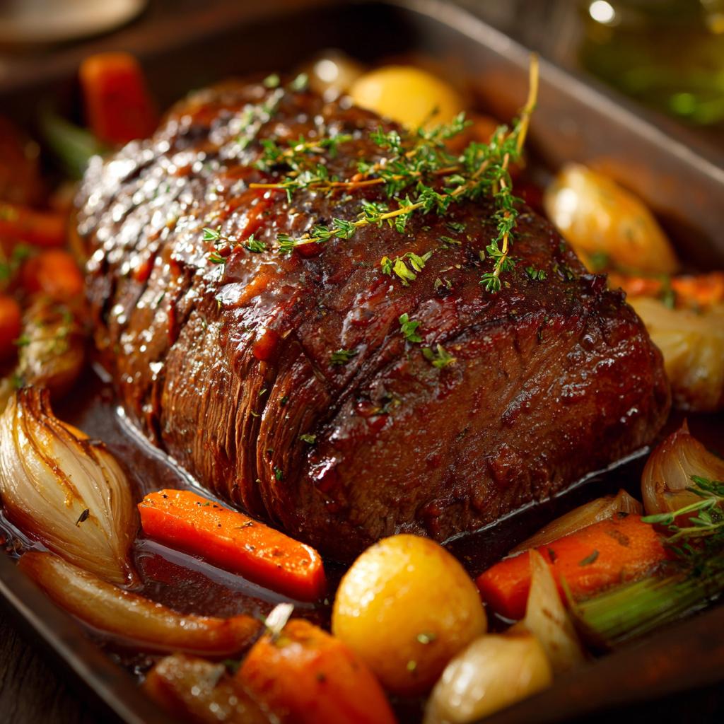 Weihnachtlicher Rinderbraten