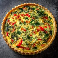 Wildknoblauch-Quiche mit Paprika