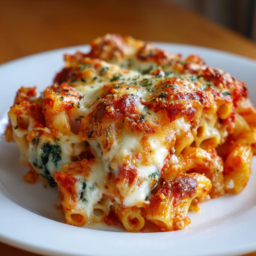 Überbackene Pasta mit Resten