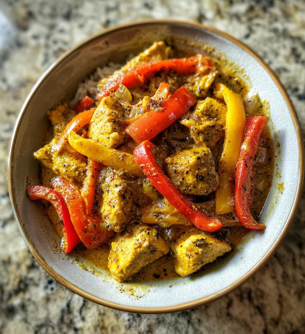 hähnchen curry mit paprika - detail 1