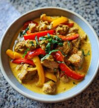 hähnchen curry mit paprika