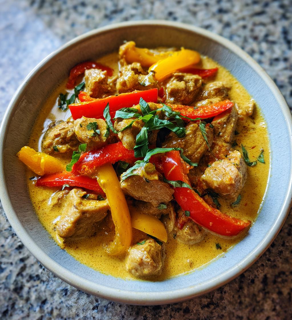 hähnchen curry mit paprika