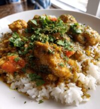 hähnchen curry reis