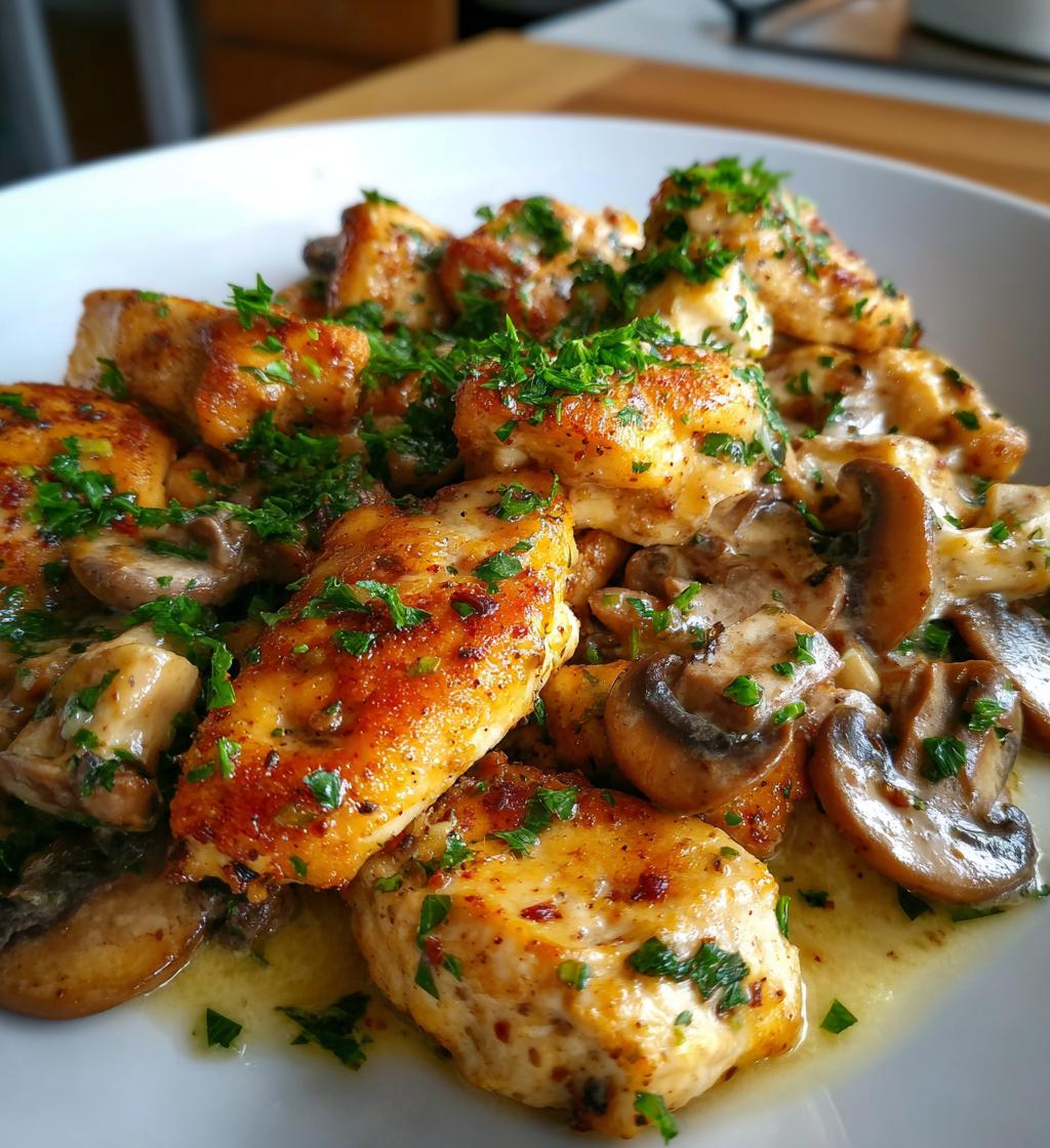 hähnchenbrust mit champignons - detail 1