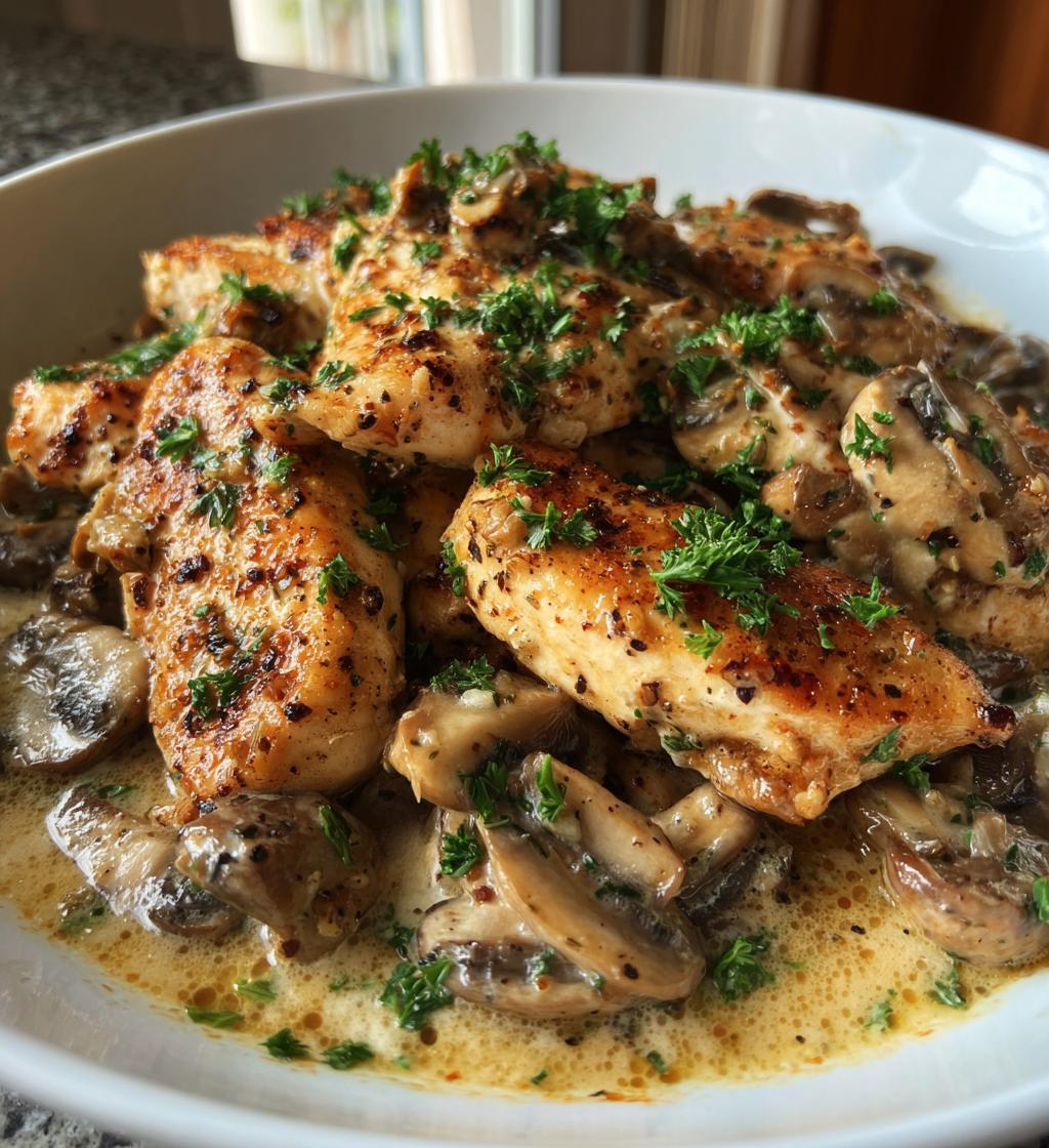 hähnchenbrust mit champignons