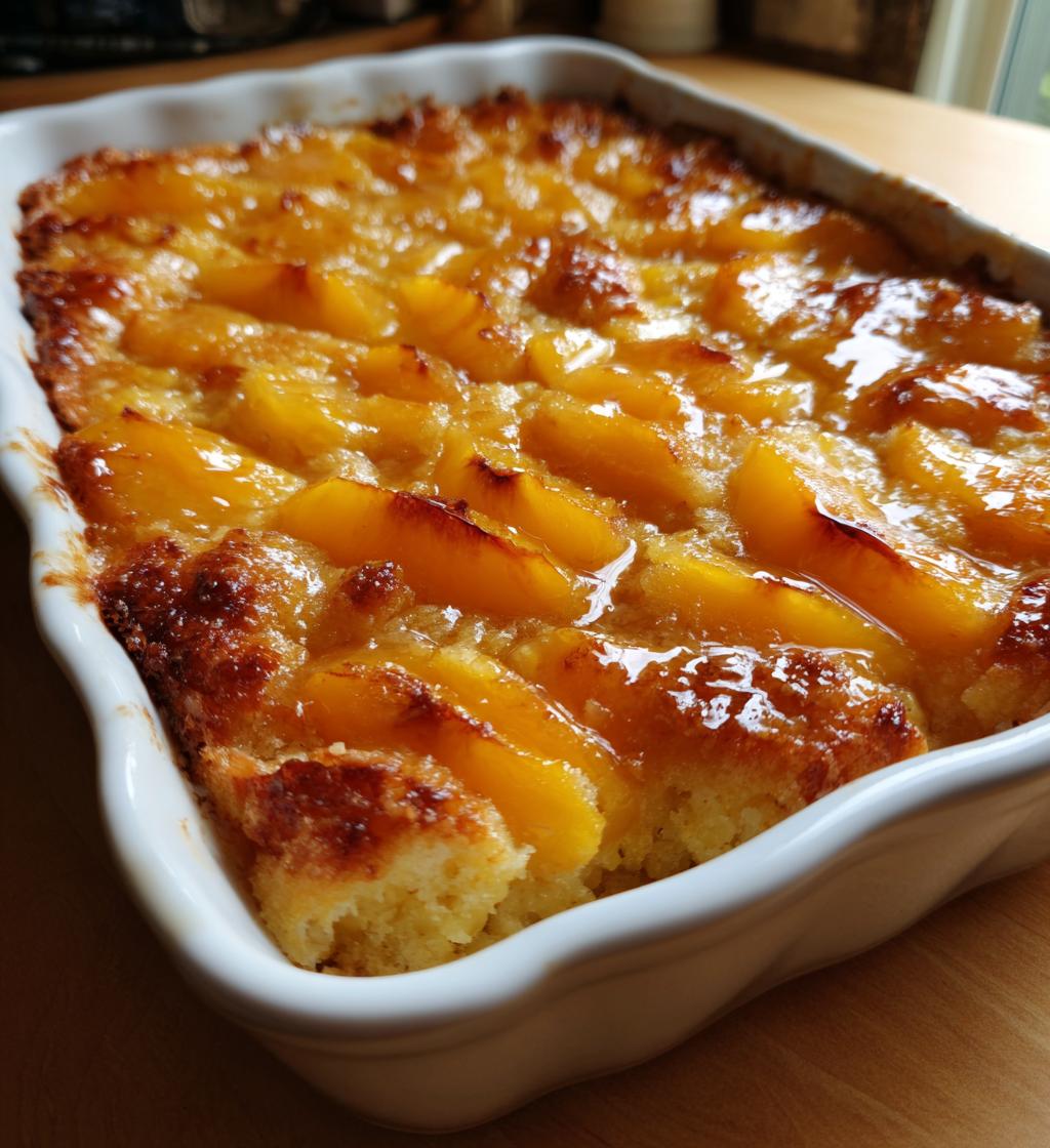 3 ingredient peach cobbler in 5 minutes