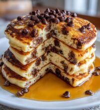 4 ingredient chocolate chip pancakes