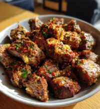 air fryer garlic butter steak bites