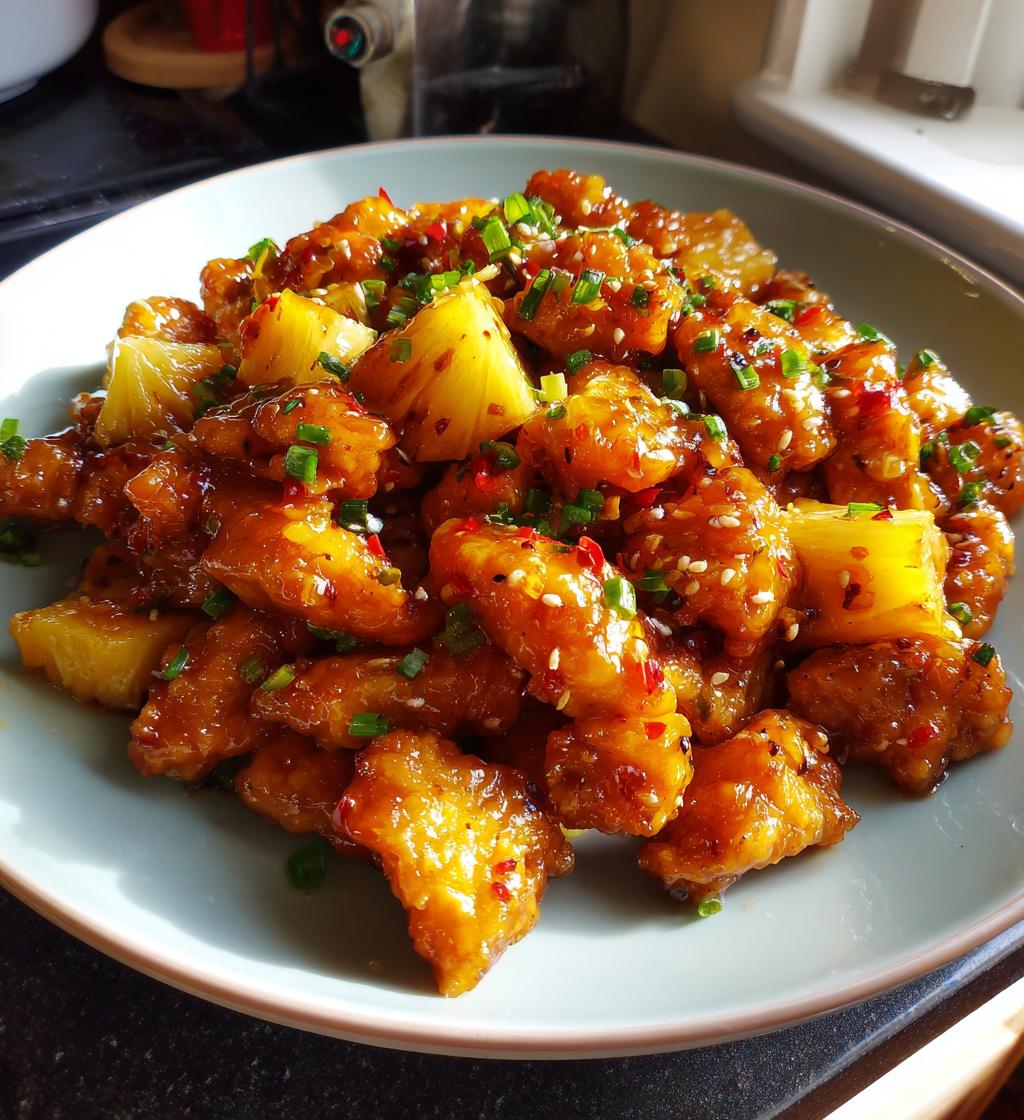 air fryer pineapple chicken