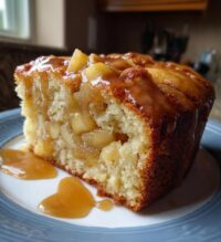 apple coffee cake with apple cider glaze