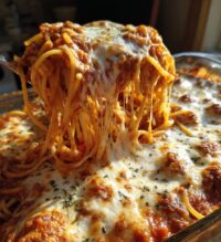 baked cream cheese spaghetti casserole