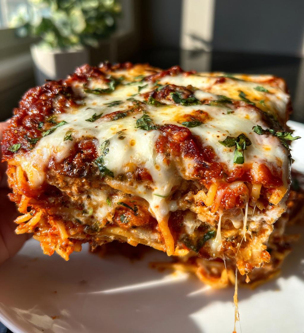 baked cream cheese spaghetti casserole 3