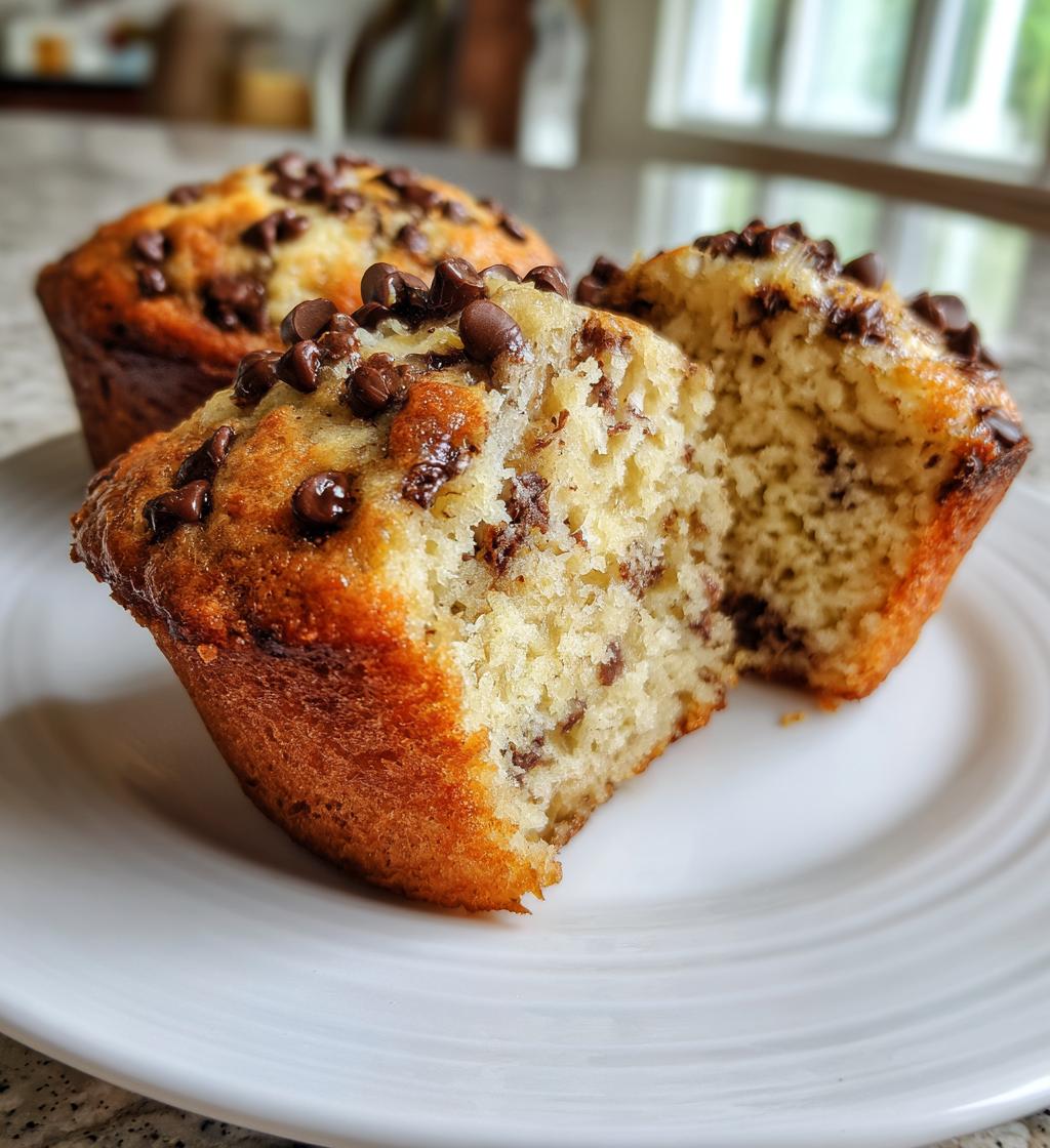 banana chocolate chip yogurt muffins