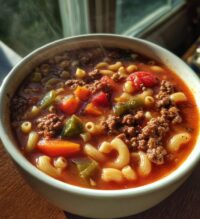 beef and macaroni soup