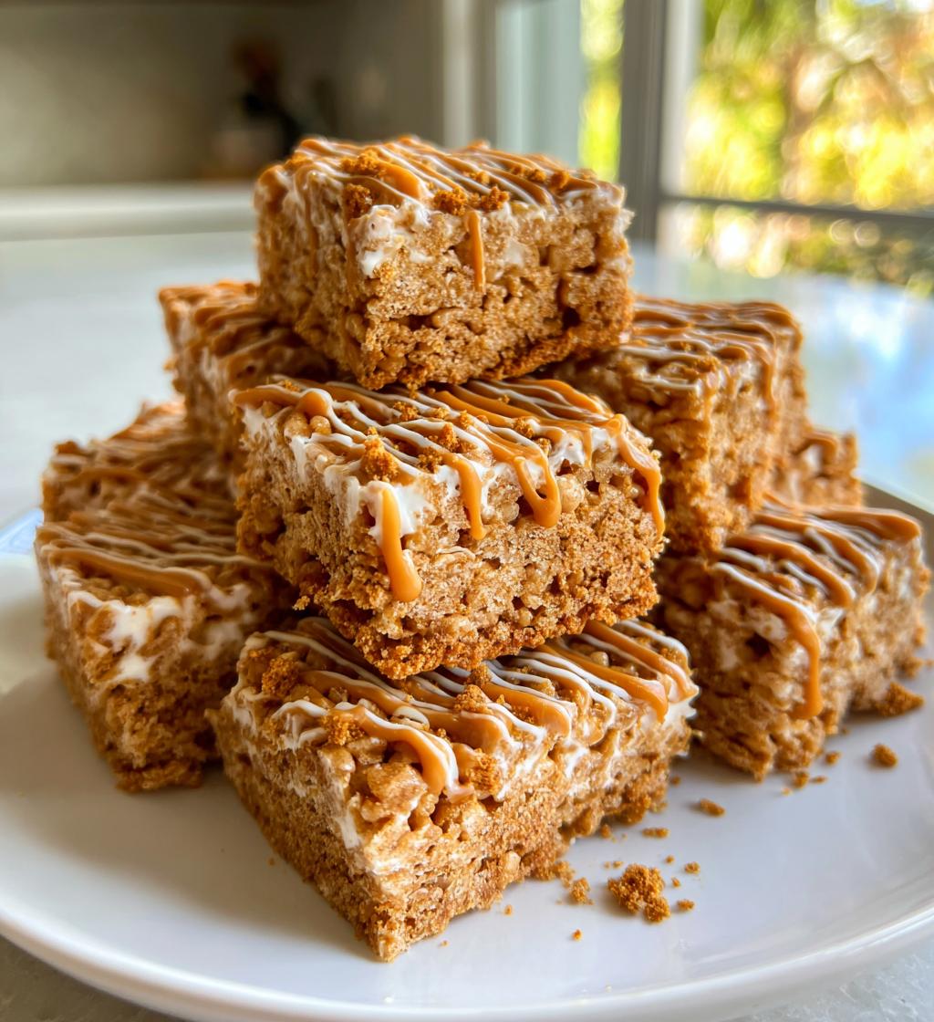 biscoff rice krispie treats - detail 1