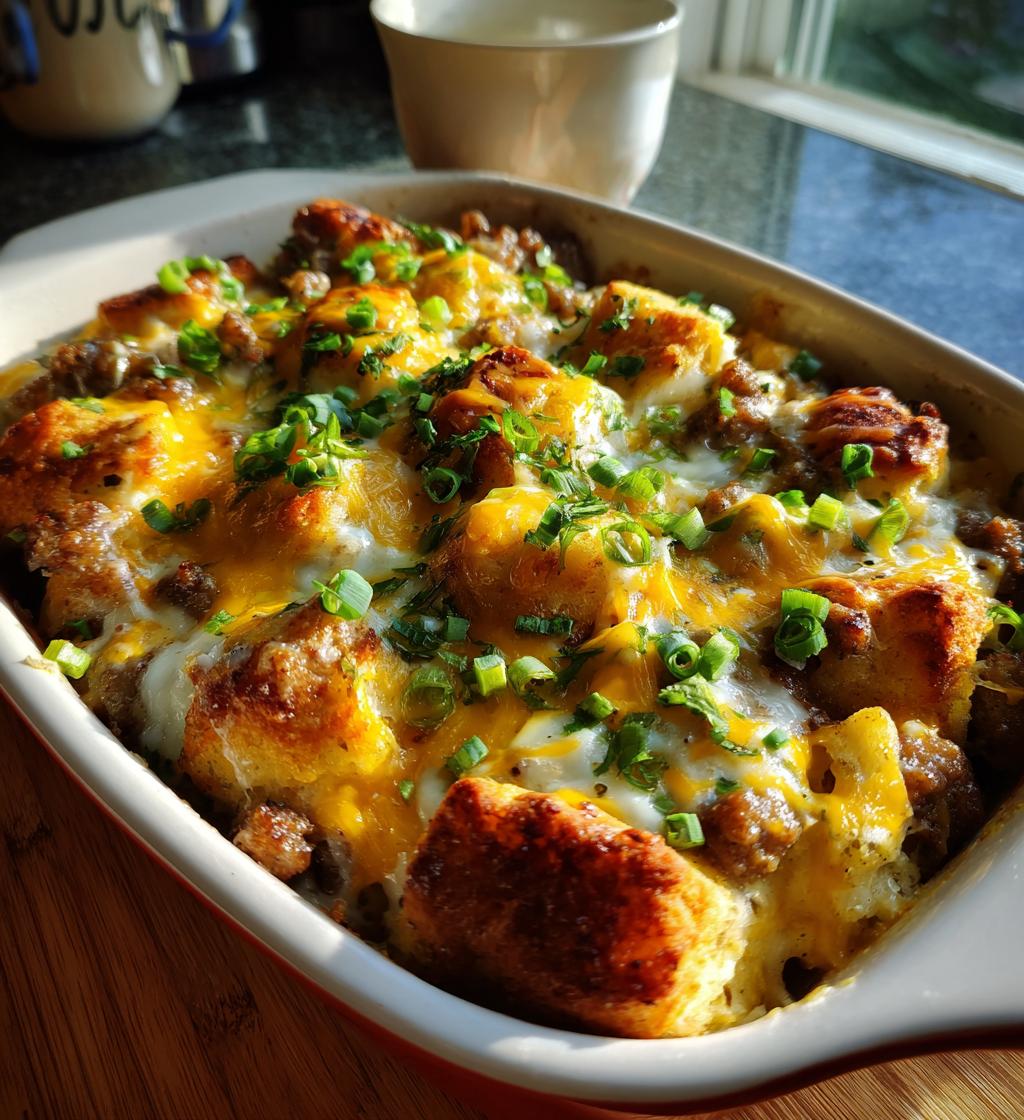 biscuits and gravy breakfast casserole