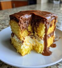 boston cream poke cake 2