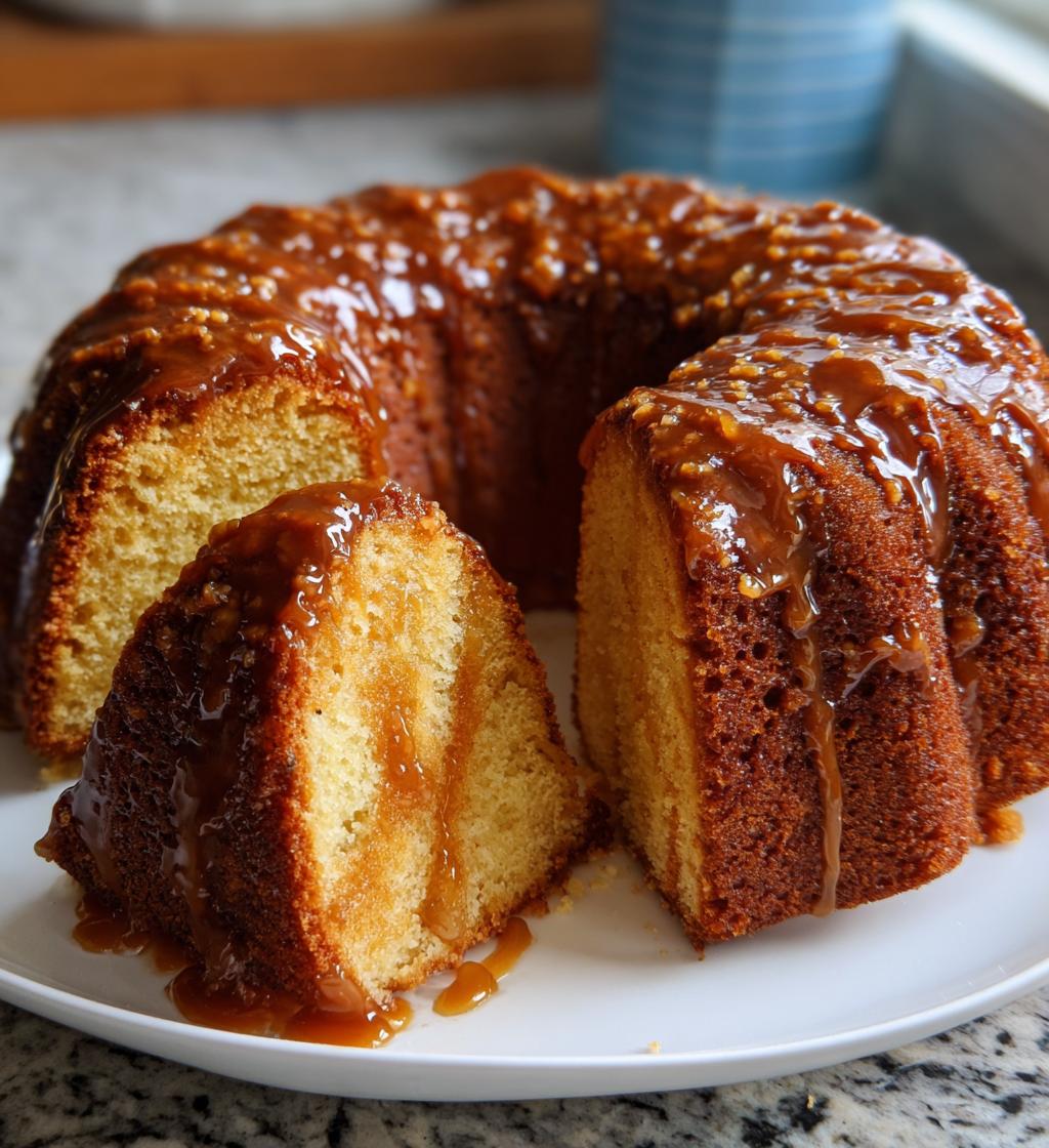 brown sugar caramel pound cake 2
