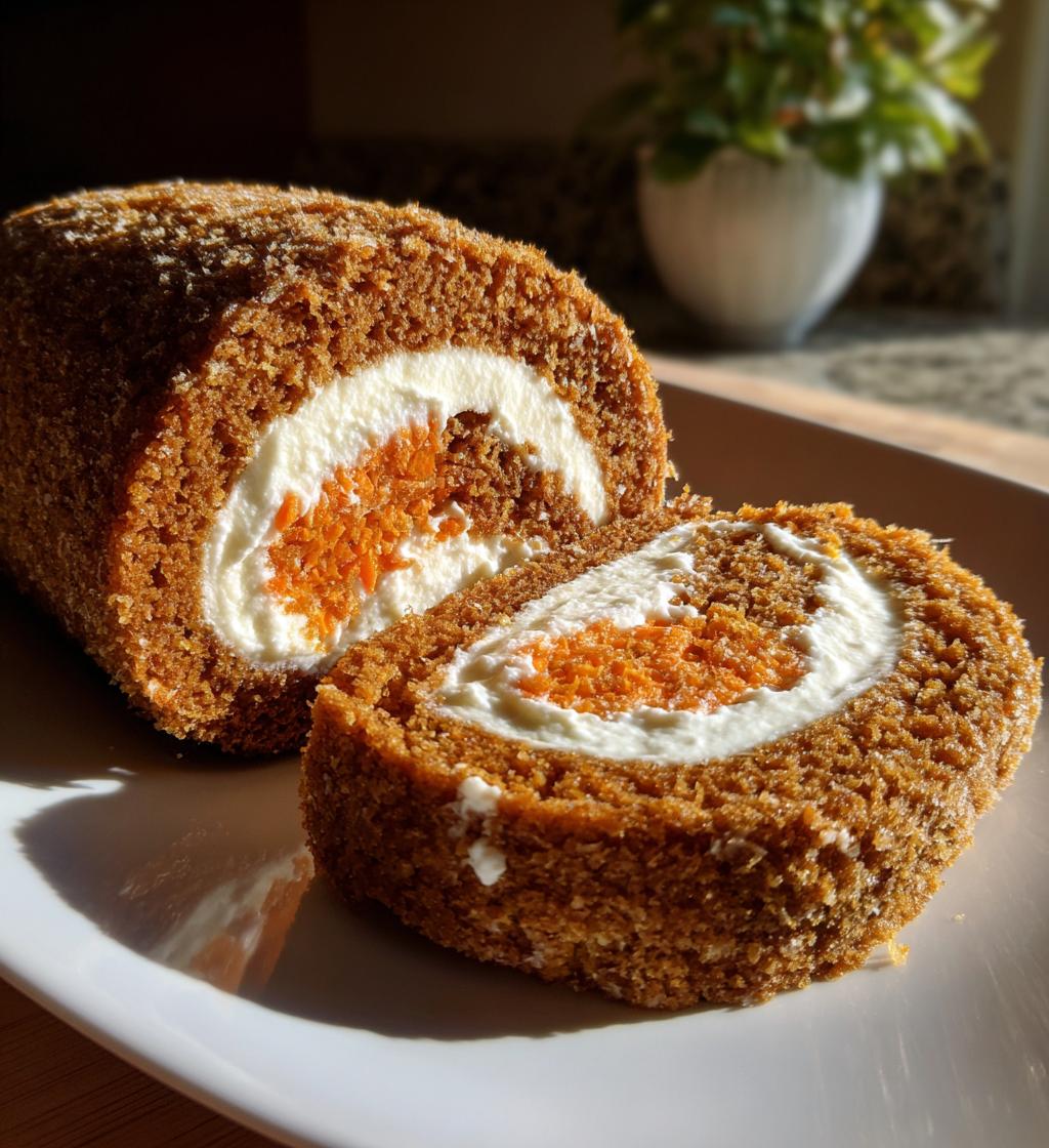 carrot cake roll with cream cheese frosting filling 2