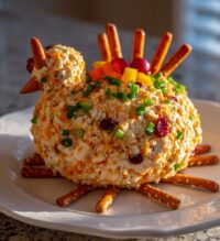 cheese ball turkey thanksgiving