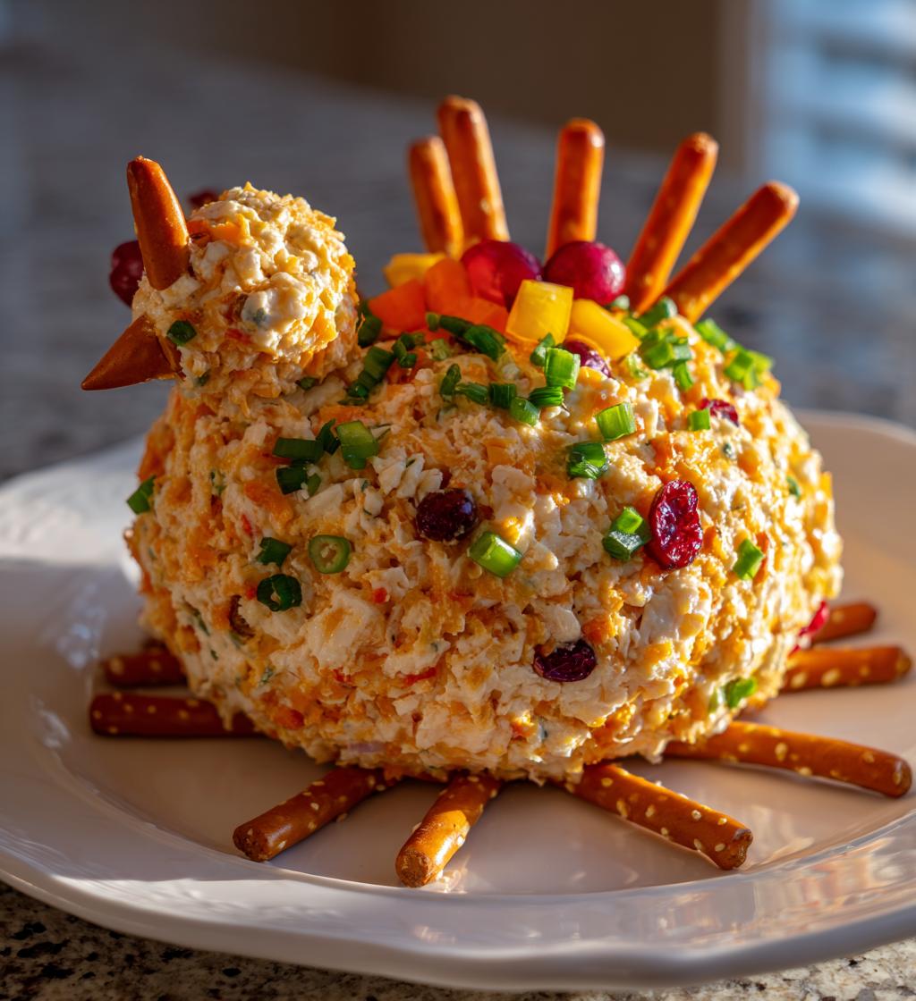 cheese ball turkey thanksgiving