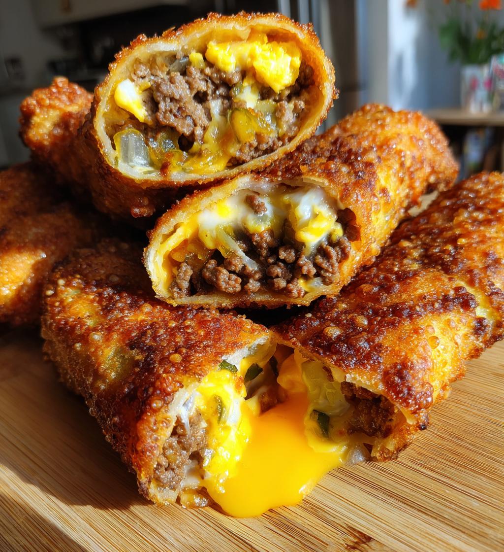 cheeseburger egg rolls a fun twist on a classic